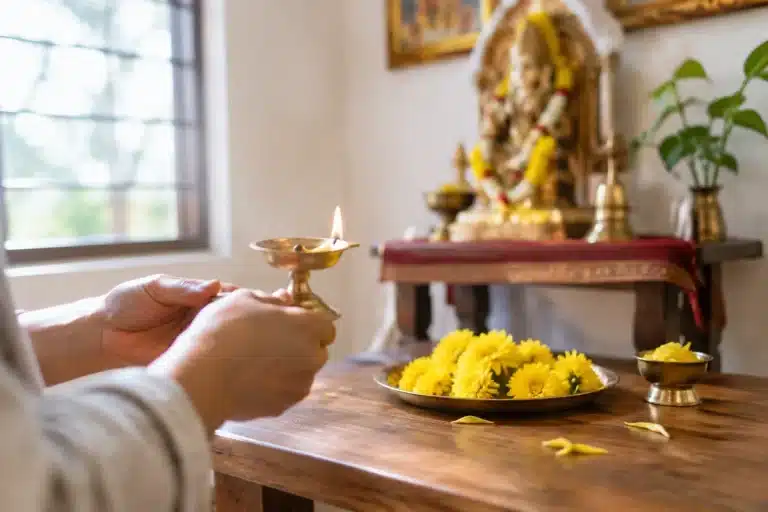 Jour 5 de Navratri : guide pratique de la puja de Skandamata, horaires, rites et remèdes
