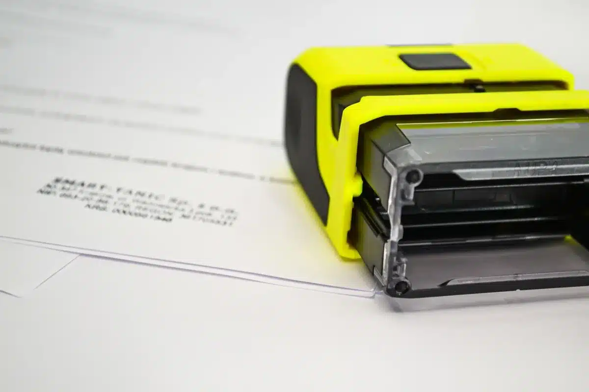 Documents cliniques et blanches de laboratoire sur une table lors d'un essai