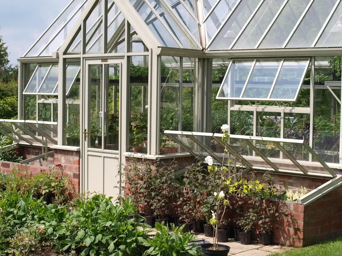Microphone ultrasonore installé près de plantes dans une serre pour démonstration